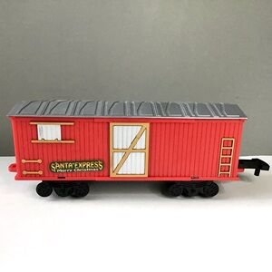 Santa Express Toy Train Boxcar Merry Christmas Red Freight Car G Scale Railroad